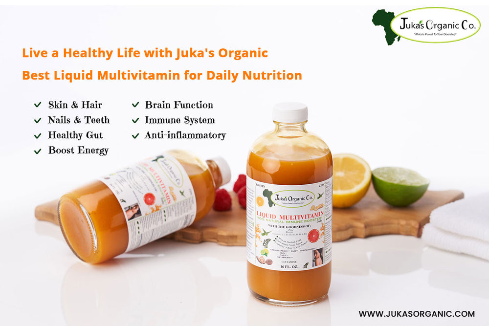Live a Healthy Life with Juka's Organic Best Liquid Multivitamin for Daily Nutrition