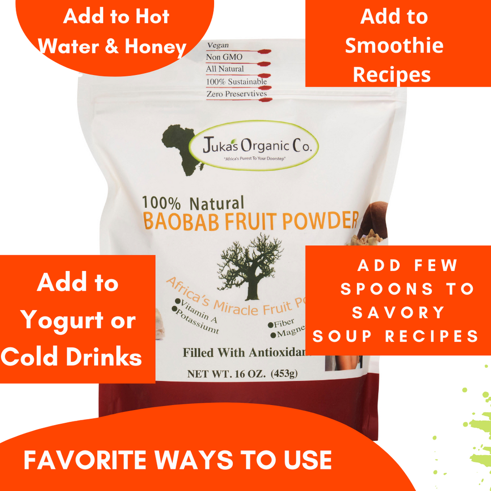 Buy Baobab Fruit Powder 16oz | Where to Buy Baobab Powder 16oz | Juka's ...